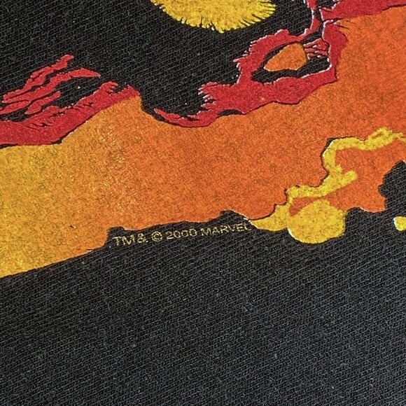 Vintage Ghost Rider Long Sleeve T-Shirt 2000 Marvel Y2K Graphic Tee - Picture 3 of 8